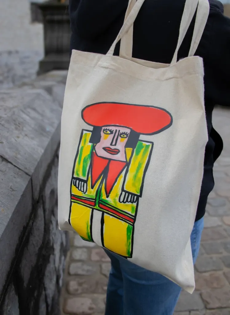 Totebag - Man met rode hoed
