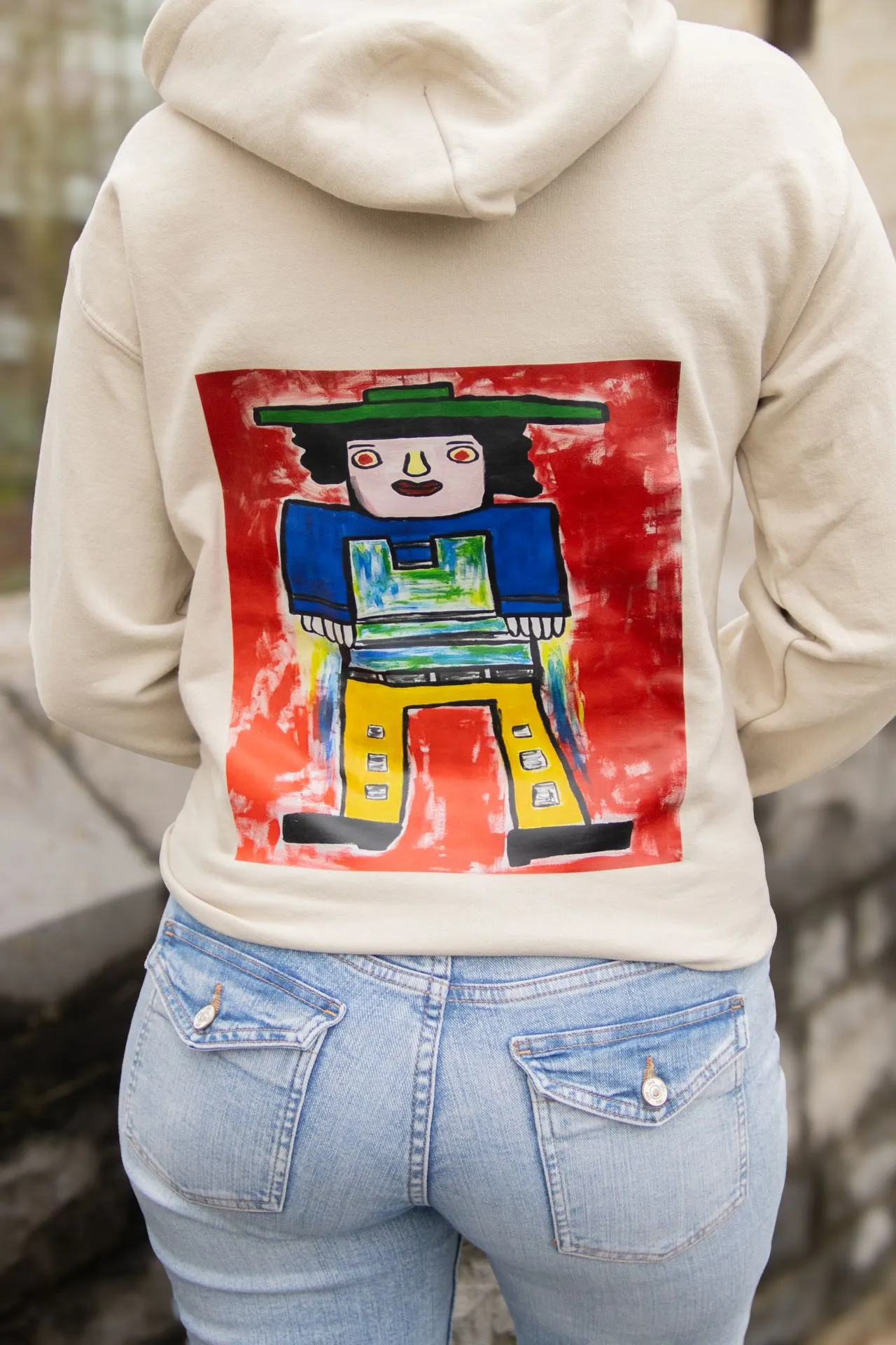 Hoodie - Man met groene hoed