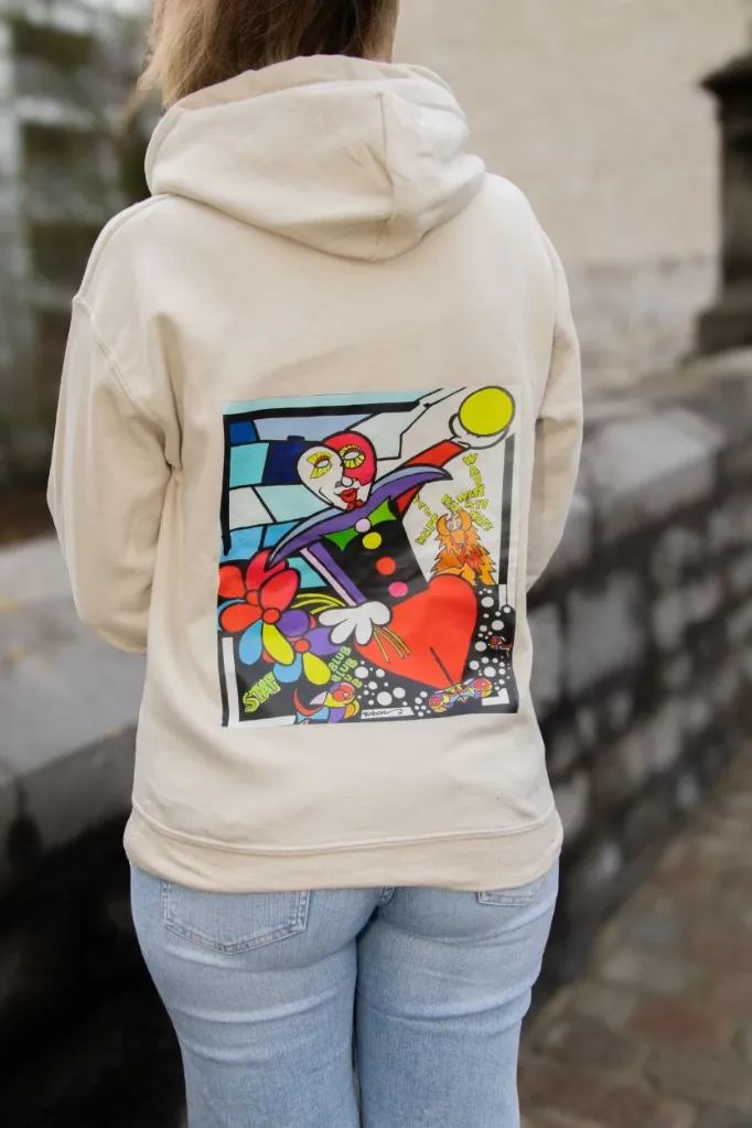 Hoodie - Clown (S, Beige)