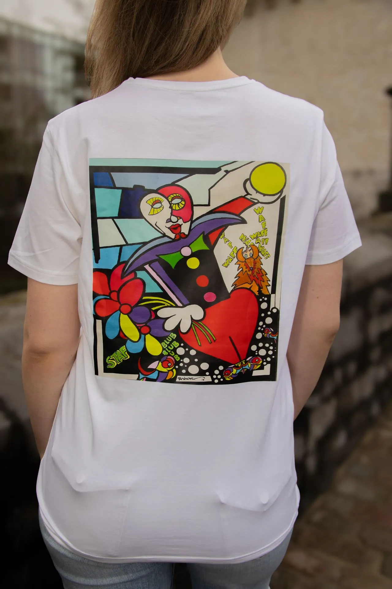 T-shirt - Clown | Belgische streetwear  (Man, M, Beige)